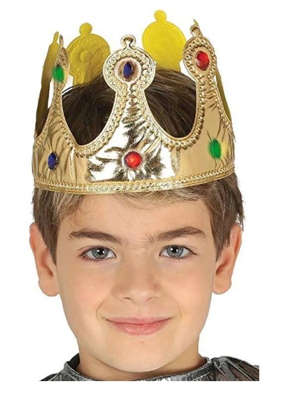 Gold Renk Çocuk Kral Tacı, Kostüm Aksesuarları