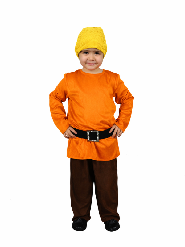 Turuncu Renk Yedi Cüceler Kostümü, Pamuk Prenses ve Yedi Cüceler Kostümü