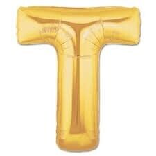 T Harf Folyo Balon Gold