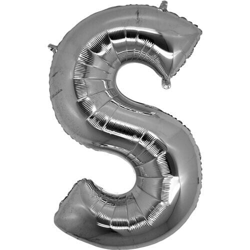 S Harf Folyo Balon Gümüş