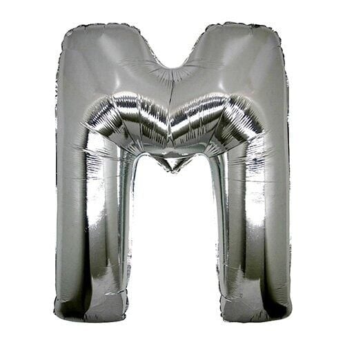 M Harf Folyo Balon Gümüş
