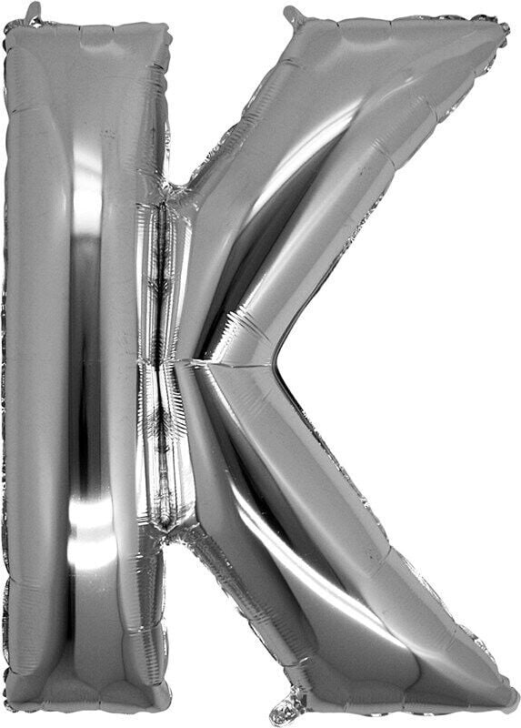 K Harf Folyo Balon Gümüş