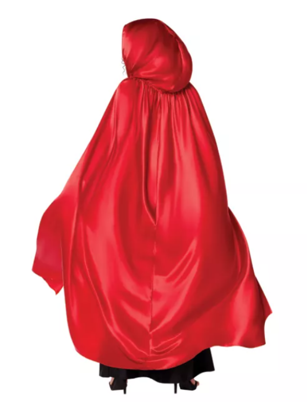 Kapüşonlu Kırmızı Pelerin ve Kırmızı Maske Set, Halloween Aksesuaları