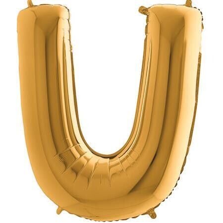 U Harf Folyo Balon Gold