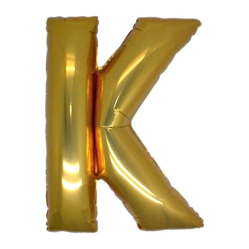 K Harf Folyo Balon Gold