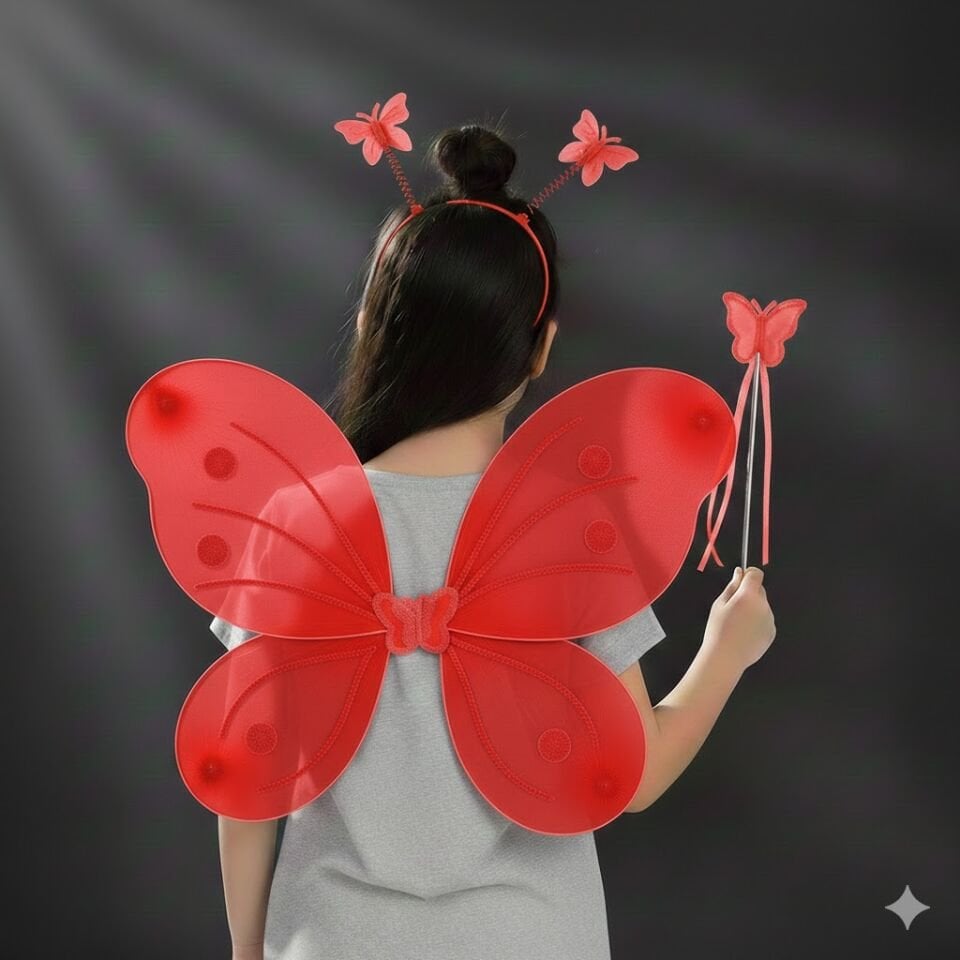Kırmızı Kelebek Kanadı Seti
