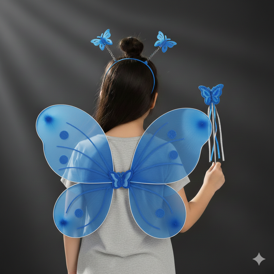 Mavi Kelebek Kanadı Seti