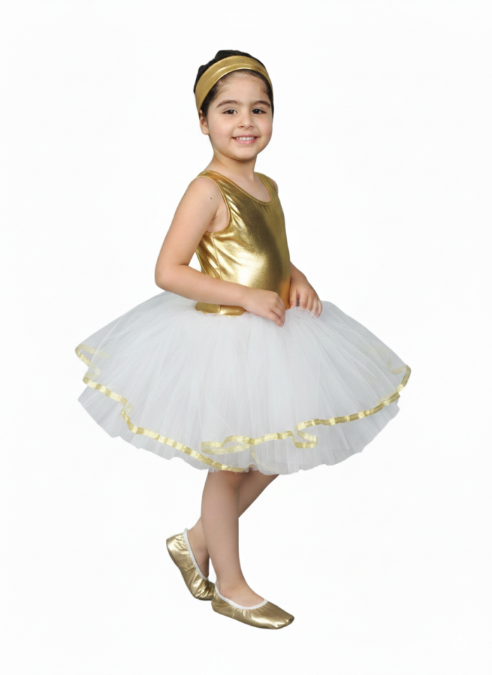 Gold & Beyaz Elbise Çocuk, Kız Çocuk Tütü Elbise