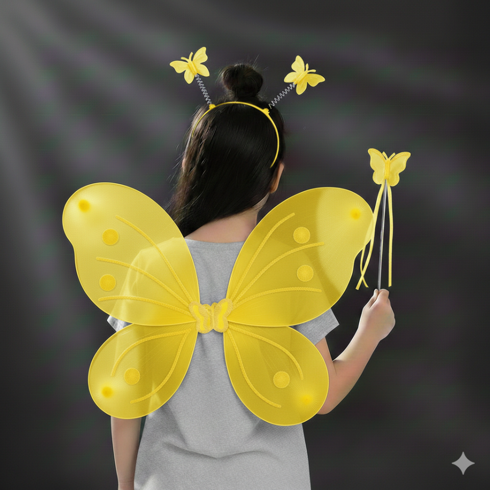 Sarı Kelebek Kanadı Seti