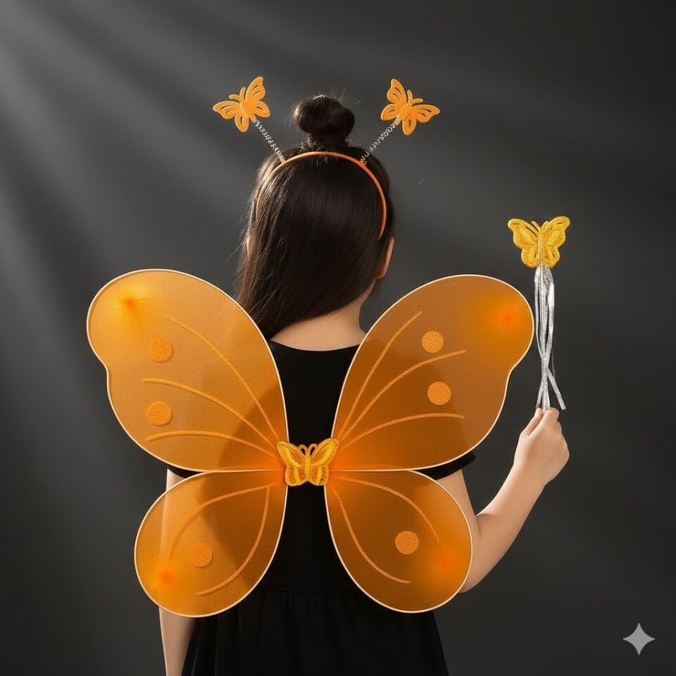 Turuncu Kelebek Kanadı Seti