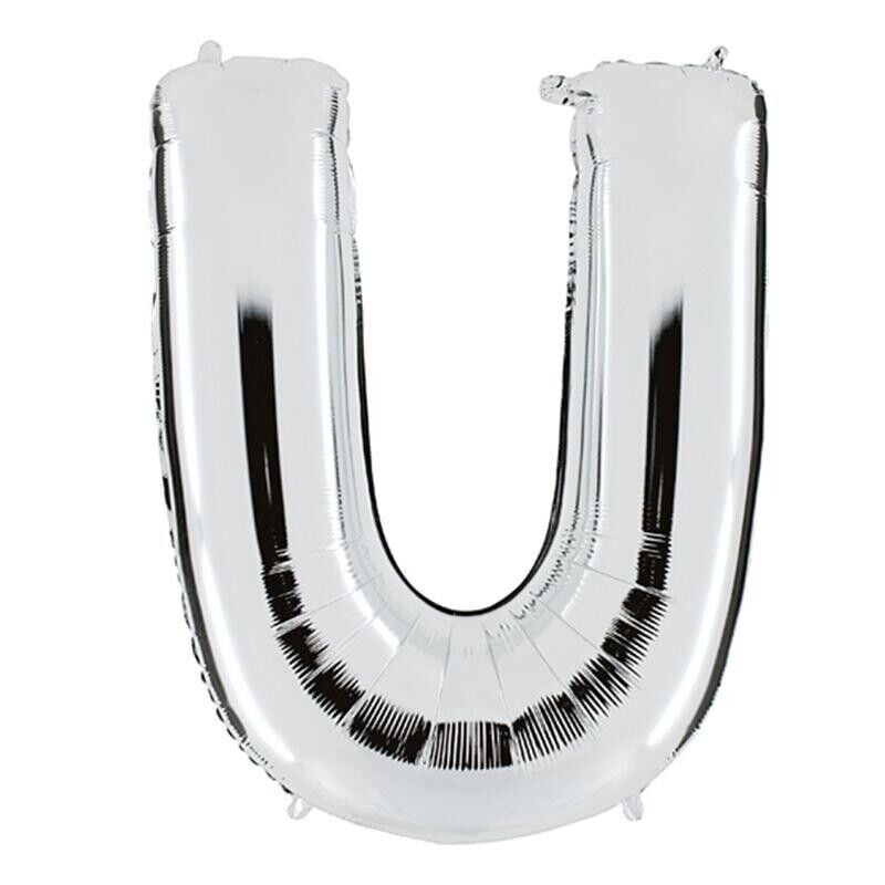 U Harf Folyo Balon Gümüş