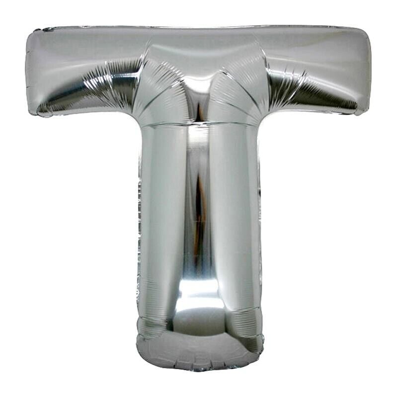 T Harf Folyo Balon Gümüş