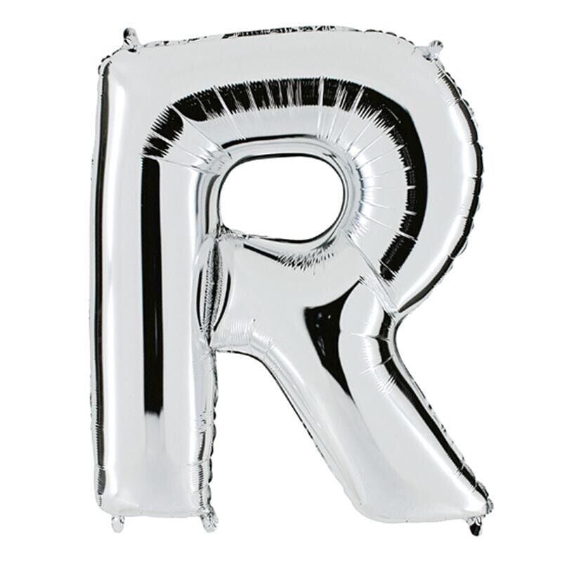 R Harf Folyo Balon Gümüş