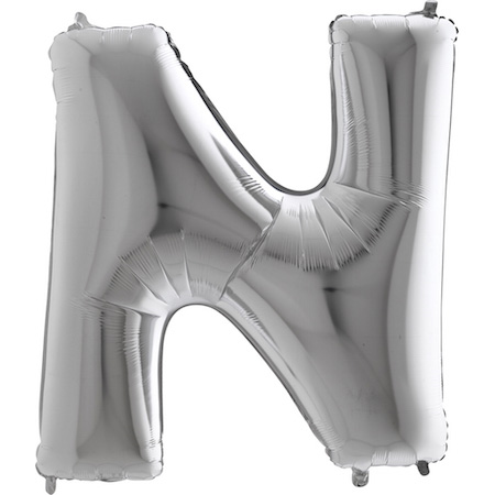 N Harf Folyo Balon Gümüş