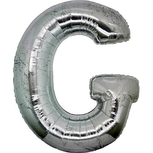 G Harf Folyo Balon Gümüş