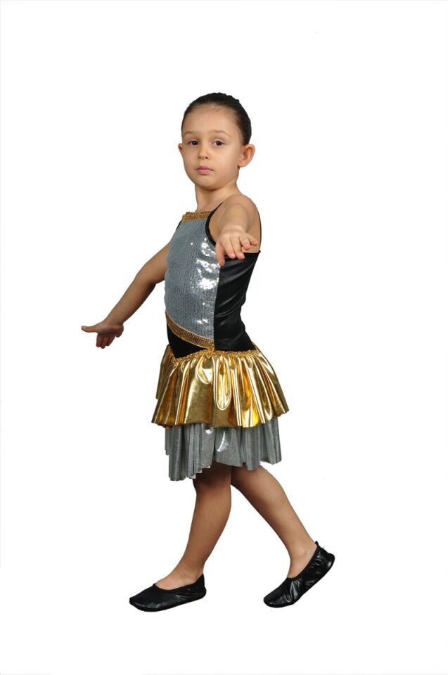 Lüx Modern Dans Kostümü, Kız Çocuk Modern Dans Kıyafeti