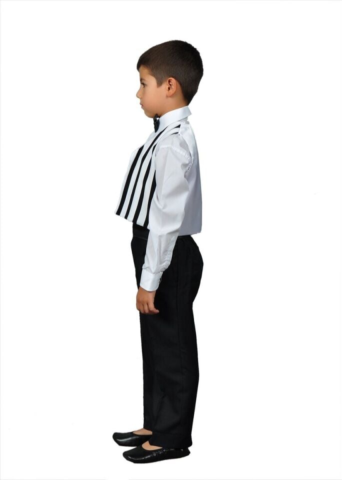 Çizgili Yelekli Dans Kostümü, Modern Erkek Çocuk Dans Kıyafeti