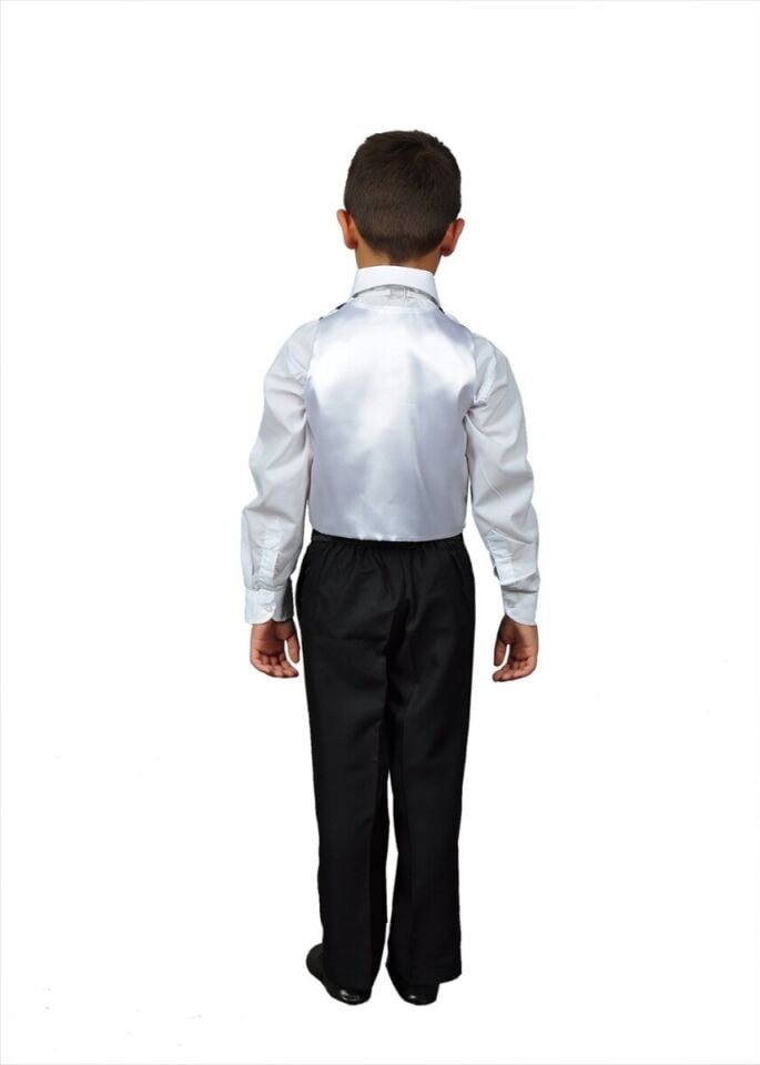 Çizgili Yelekli Dans Kostümü, Modern Erkek Çocuk Dans Kıyafeti