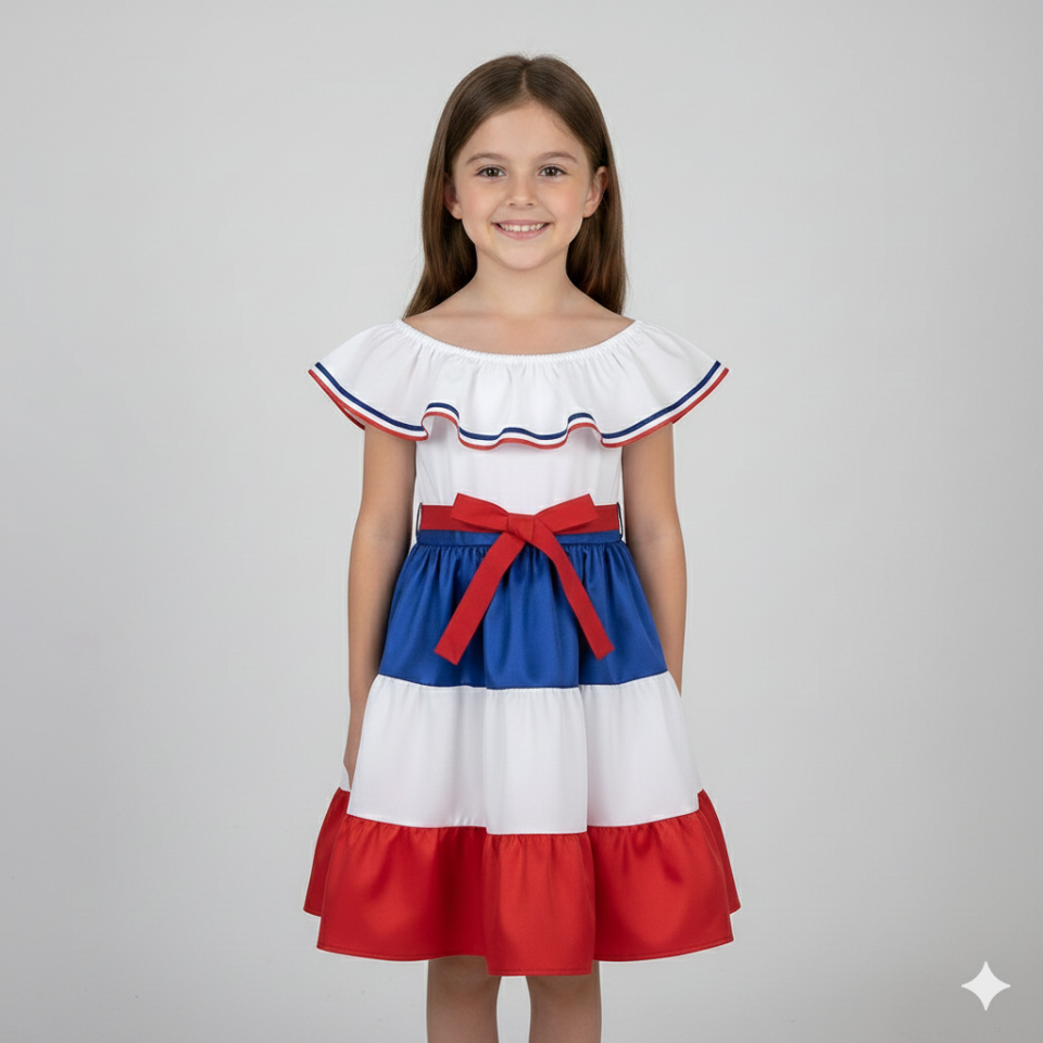 Küba Kız Çocuk Kostümü Kız Çocuk, Ülke Kostümleri
