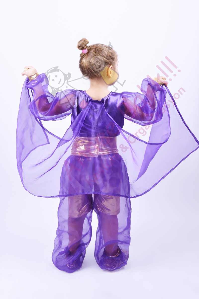 Mor Renk Modern Dans Kostümü, Kız Çocuk Dans Kıyafeti