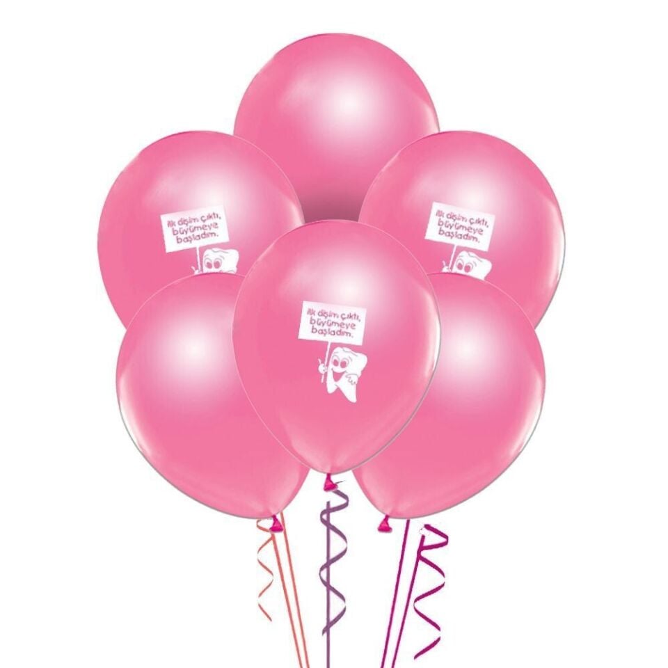 Lateks İlk Dişim Pembe Balon