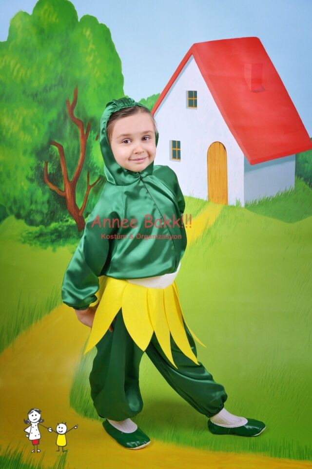 Sarı Çiçek Çocuk Kostümü, Doğa ve Bitki Kostümleri, Çiçek Çocuk Kıyafeti