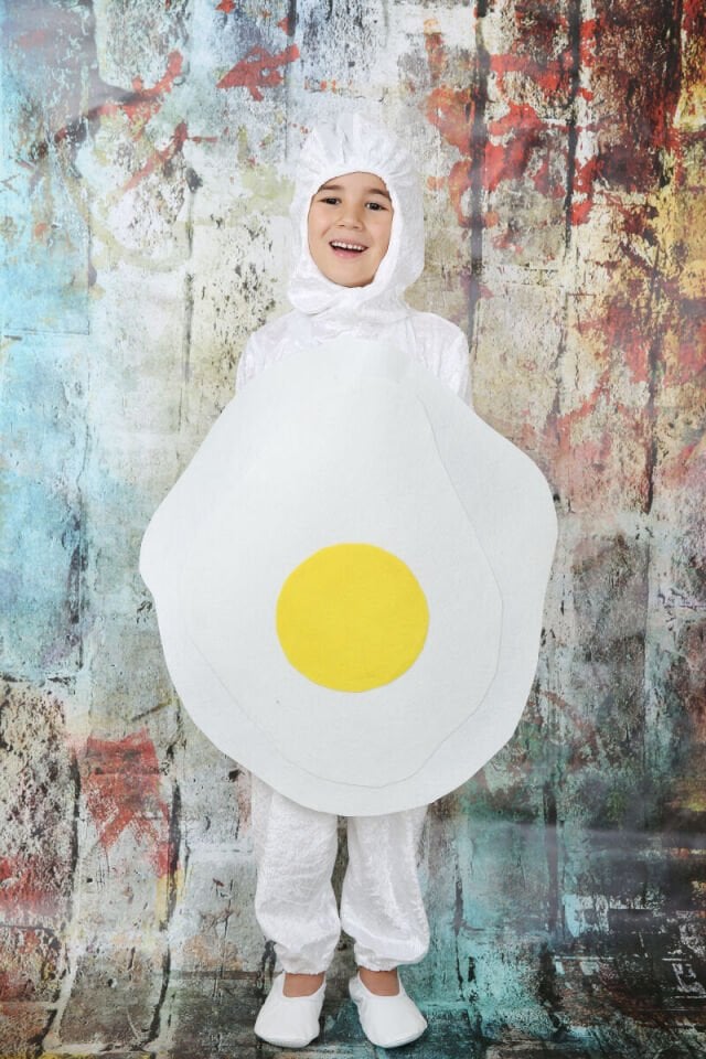 Yumurta Kostümü Çocuk, Yumurta Temalı Çocuk Kostümü, Gıda Kostümleri