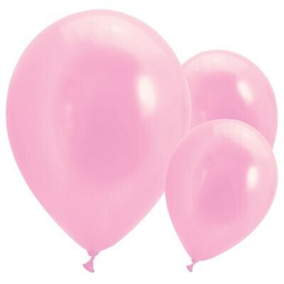 Lateks Pembe Metalik Balon