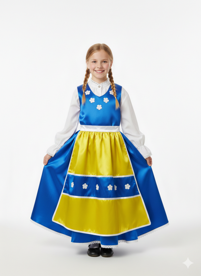 İsveç Kız Çocuk Kostümü, Kız Çocuk Ülke Kostümleri