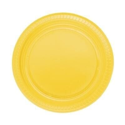 Sarı Düz Tabak 22 cm 25 adet