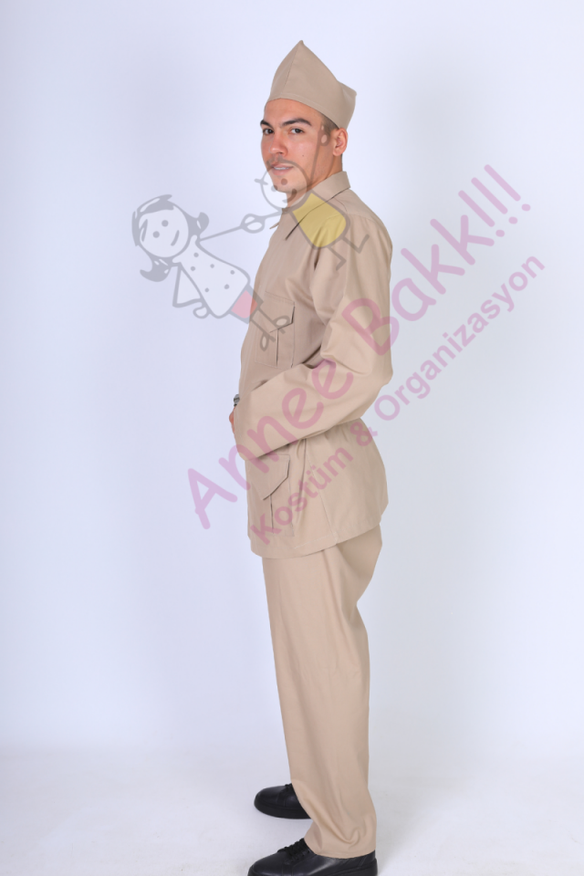 Yetişkinler İçin Kuva-i Milliye Asker Kostümü, Tarihi Tiyatro ve Gösteriler İçin Yetişkin Çanakkale Askeri Kostümü