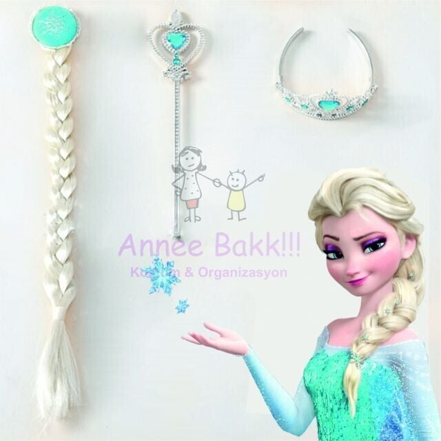 Buzlar Ülkesi Peruğu,Prenses Tacı ve Asa Seti