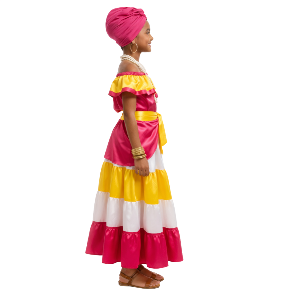 Küba Kız Çocuk Kostümü, Küba Ülkesi Kız Kıyafeti