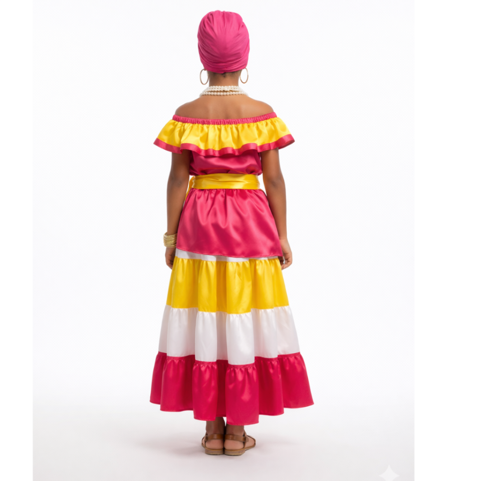 Küba Kız Çocuk Kostümü, Küba Ülkesi Kız Kıyafeti