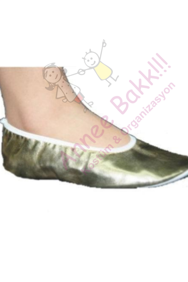 Altın-Gold Pisi Pisi Ayakkabı, Gösteri ve Etkinlik Ayakkabısı, Bale Ayakkabısı