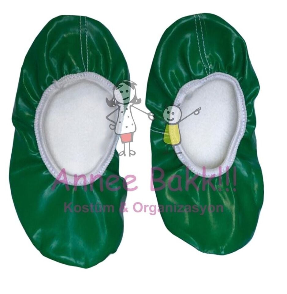 Yeşil Pisi Pisi Ayakkabı, Gösteri ve Etkinlik Ayakkabısı, Bale Ayakkabısı