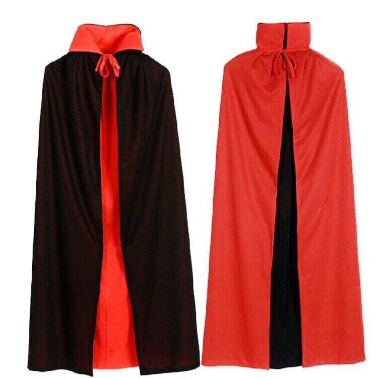 Çift Taraflı Dracula Pelerini, Vampir Pelerin, Cadılar Bayramı Aksesuarları