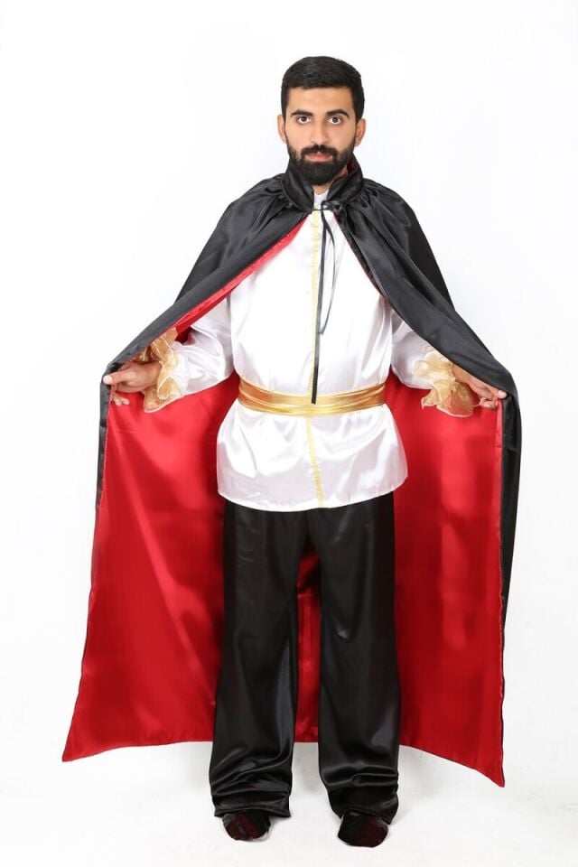 Çift Taraflı Dracula Pelerini, Vampir Pelerin, Cadılar Bayramı Aksesuarları