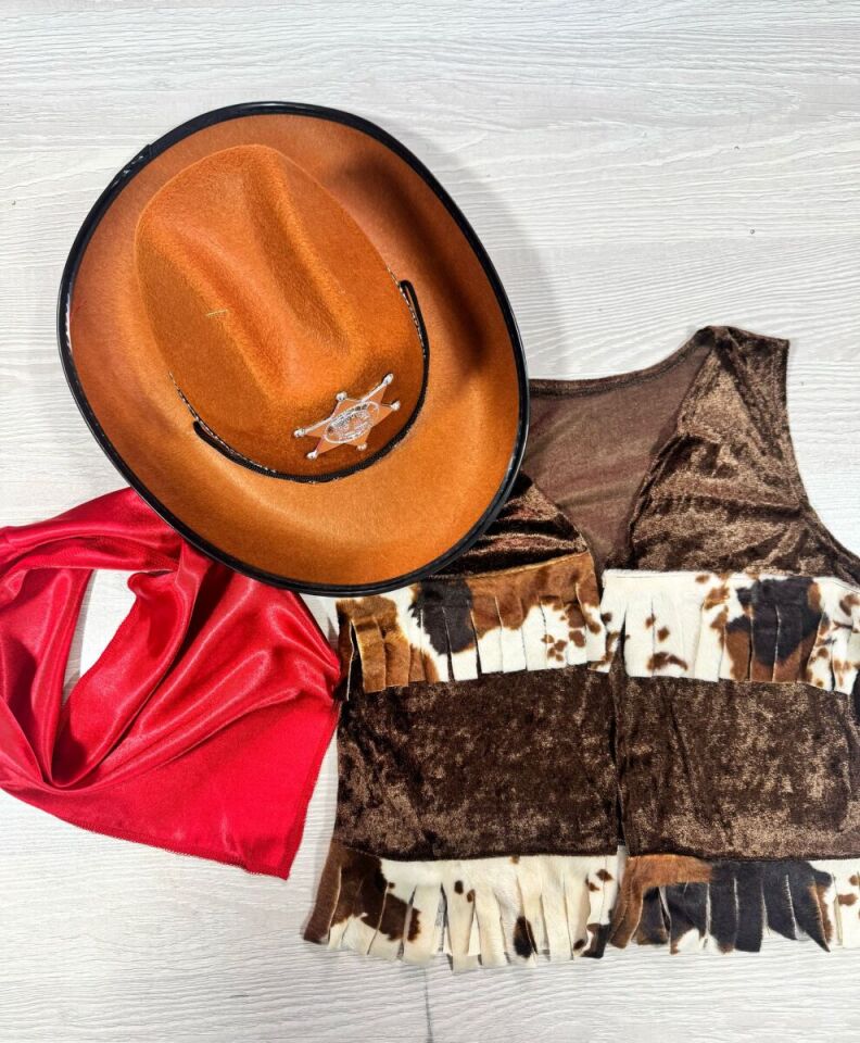 Kovboy Çocuk Aksesuar Seti, Kovboy Kostümü Aksesuar Seti