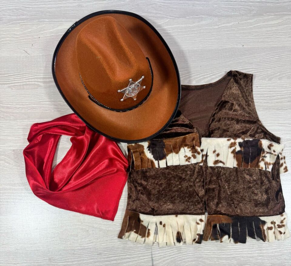 Kovboy Çocuk Aksesuar Seti, Kovboy Kostümü Aksesuar Seti