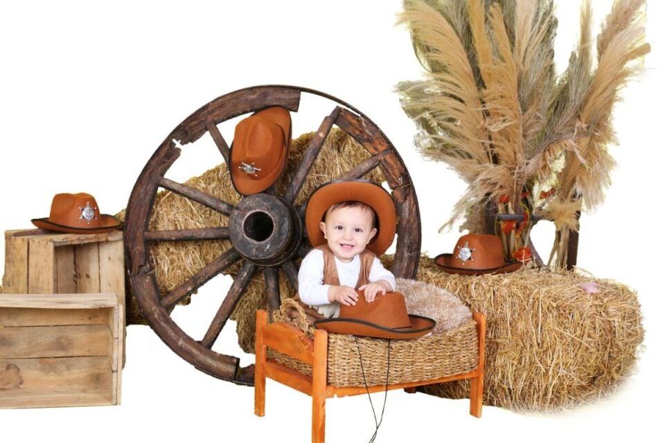 Kovboy Kostümü, Bebeklere Özel Kovboy Kostümü, Vahşi Batı Kostümü, Hızlı Kargo