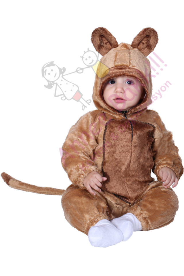 Bebek Aslan Kostümü, Bebek Aslan Kıyafeti, Polar Kumaş Aslan Bebek Kostümü