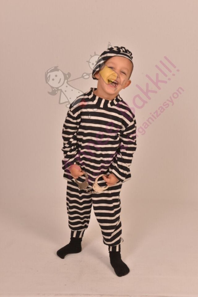 Mahkum Bebek Kostümü, Bebek Mahpus Kıyafeti, Komik Kostümler