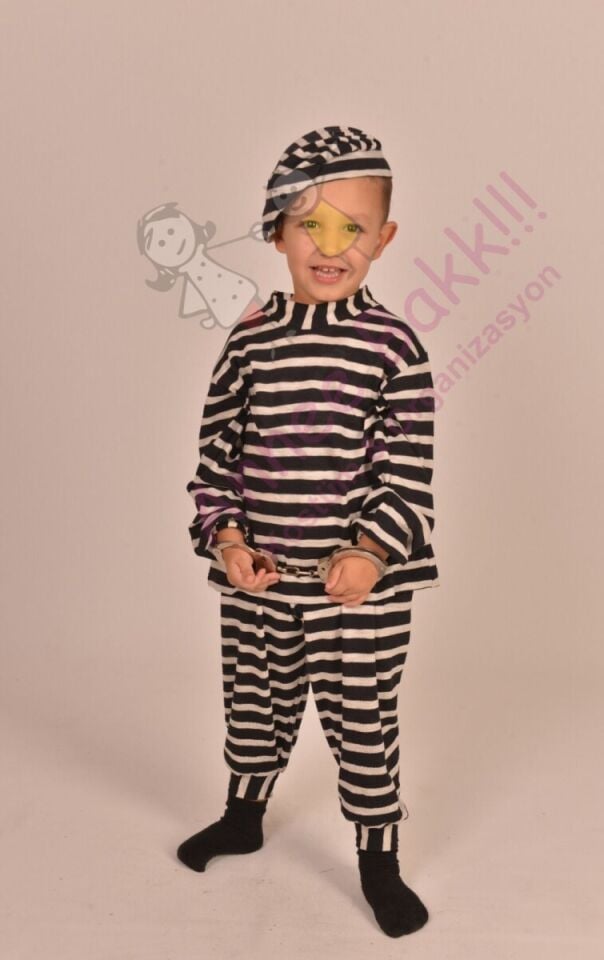 Mahkum Bebek Kostümü, Bebek Mahpus Kıyafeti, Komik Kostümler