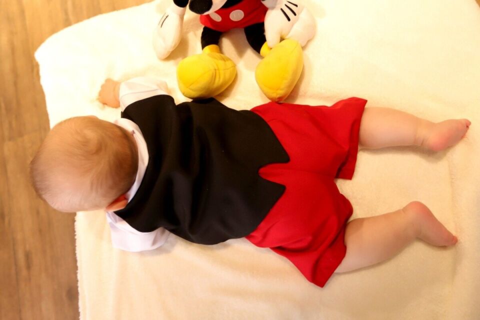 Bebek Mickey Mouse Kostümü, Minik Fare Bebek Kıyafeti, Hızlı Kargo