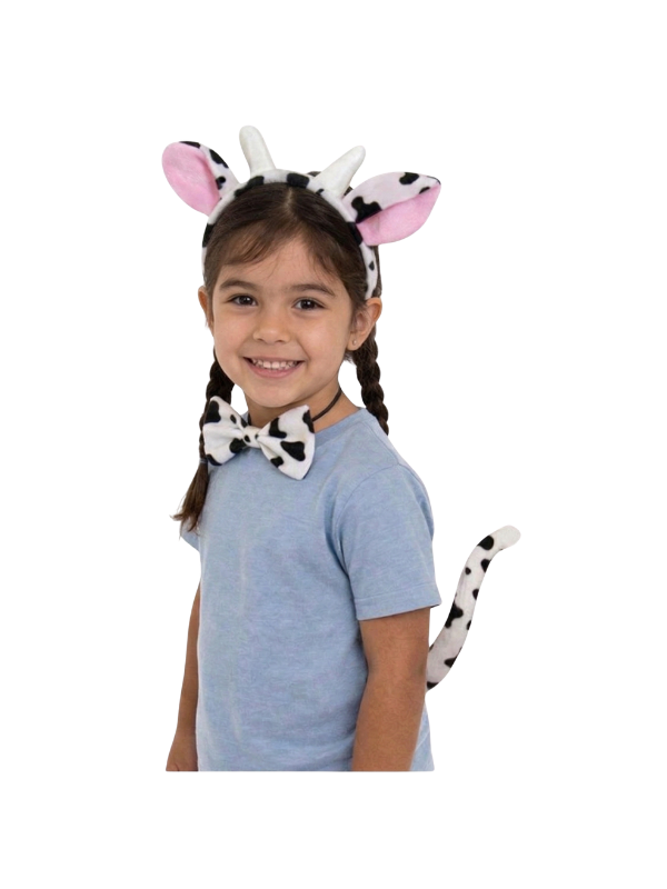 Çocuk İnek Taç Seti 3 Parça, Hayvan Taç Seti