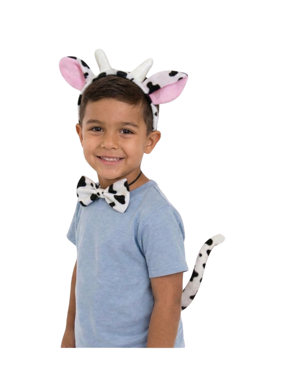 Çocuk İnek Taç Seti 3 Parça, Hayvan Taç Seti