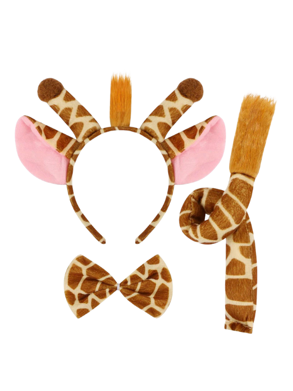 Çocuk Zürafa Taç Seti 3 Parça, Hayvan Taç Seti