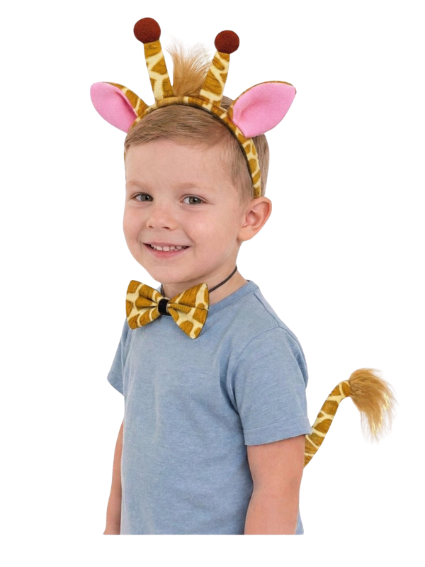 Çocuk Zürafa Taç Seti 3 Parça, Hayvan Taç Seti