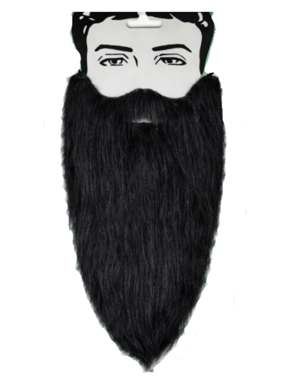 Siyah Renk Lastikli Uzun Takma Sakal (40 cm)